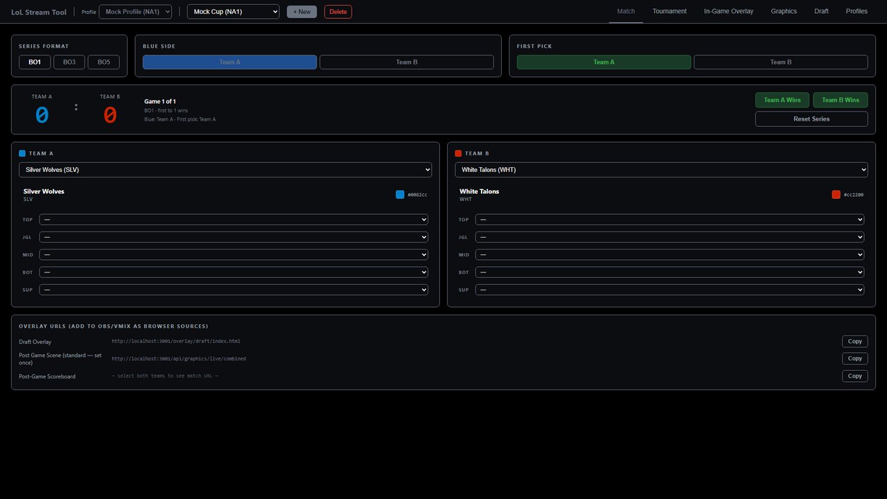 League of Legends tool control panel