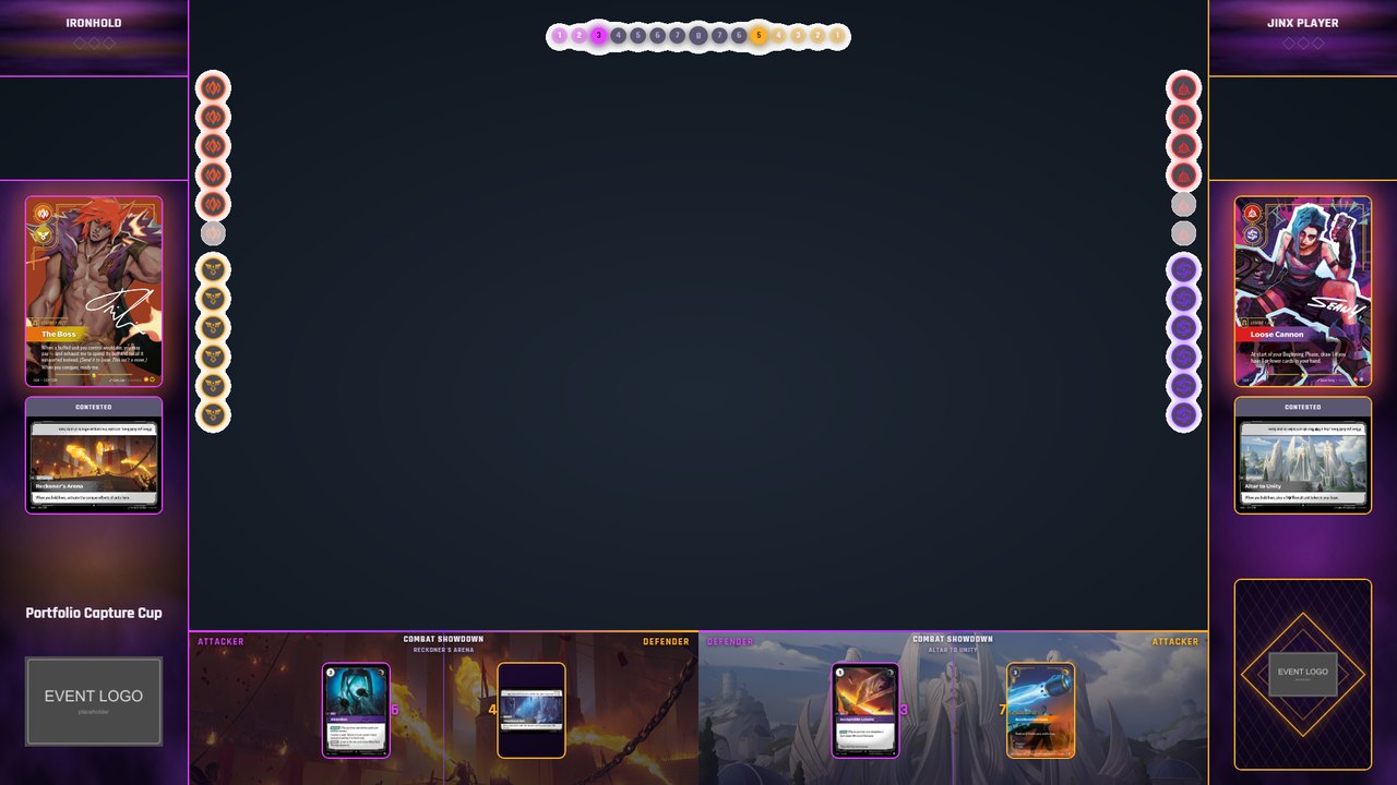 Riftbound overlay during a Showdown
